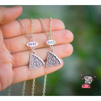 Кулон для двоих друзей "Best Buds. Пицца. Цена за набор